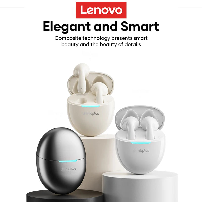 Auscultadores Lenovo sem fios Bluetooth Business Headset com redução de ruído.