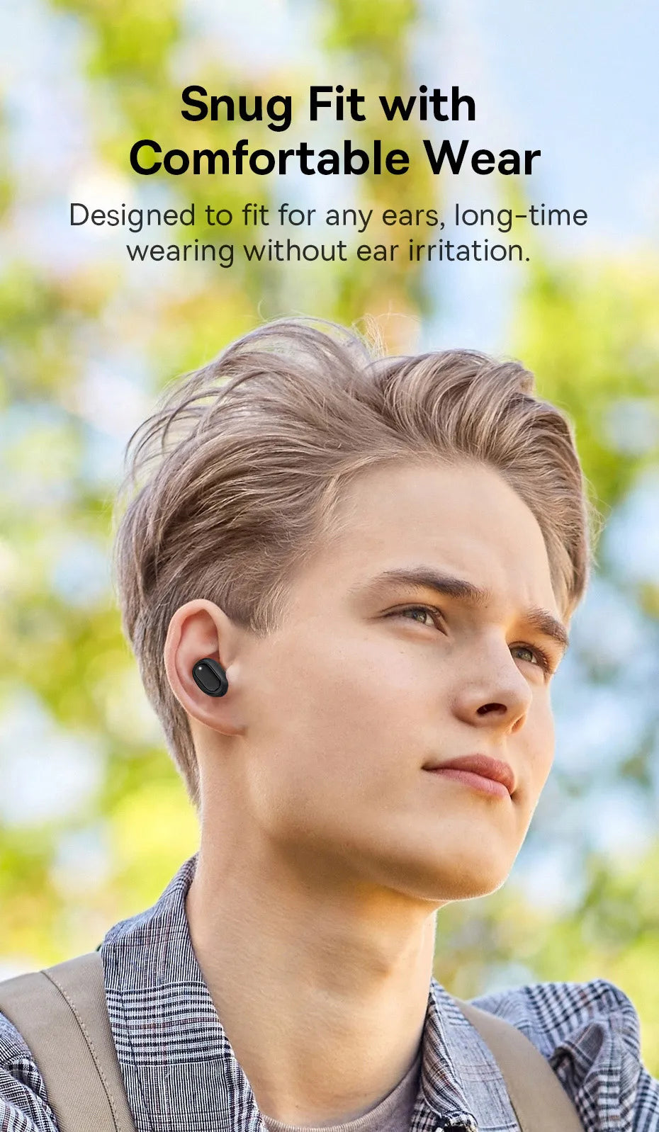 Baseus Bowie EZ10 Auricular sem fios Bluetooth 5.3 com carregamento rápido, 0,06' de baixa latência, auricular sem fios HiFi mini desportivo