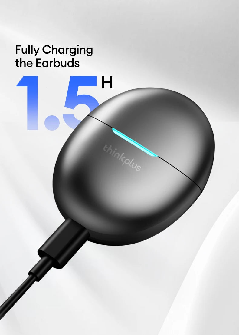 Auscultadores Lenovo sem fios Bluetooth Business Headset com redução de ruído.