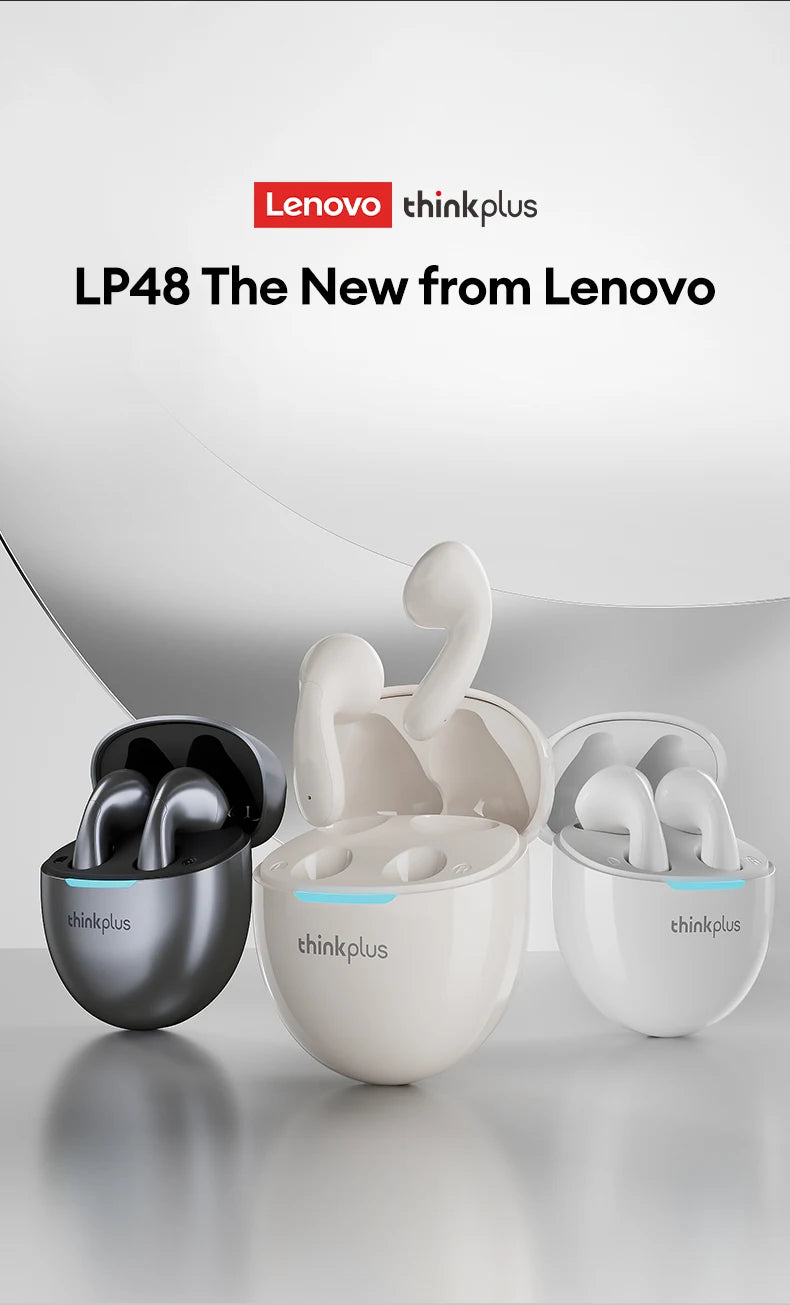Auscultadores Lenovo sem fios Bluetooth Business Headset com redução de ruído.