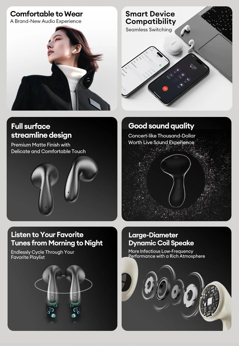 Auscultadores Lenovo sem fios Bluetooth Business Headset com redução de ruído.