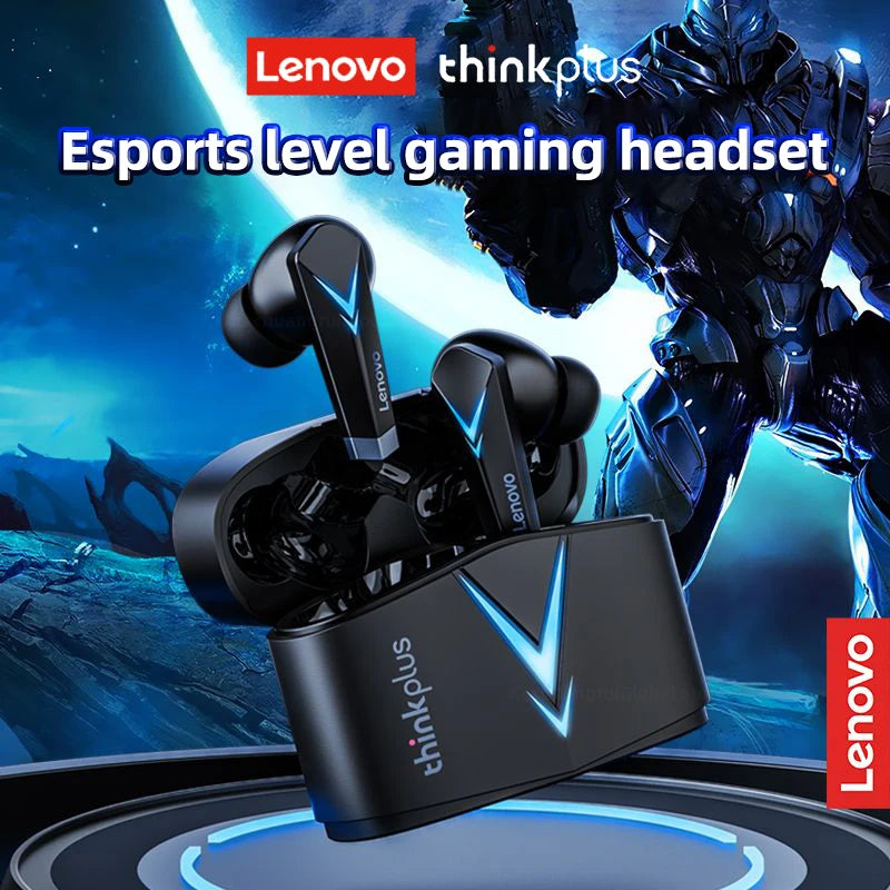 Auscultadores originais Lenovo LP6 TWS para jogos, sem fios, com cancelamento de ruído, HIFI, música, Bluetooth, com modo duplo