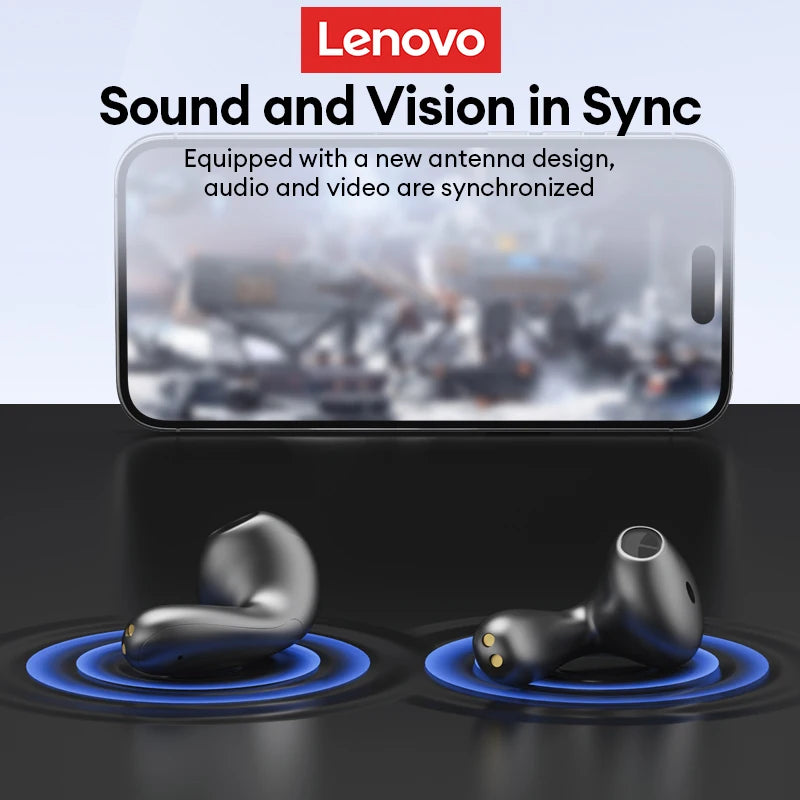 Auscultadores Lenovo sem fios Bluetooth Business Headset com redução de ruído.
