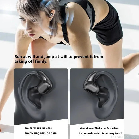Auscultadores Xiaomi de condução óssea Bluetooth 5.3 Auscultadores desportivos sem fios HiFi 9D estéreo à prova de água Controlo de toque Redução de ruído
