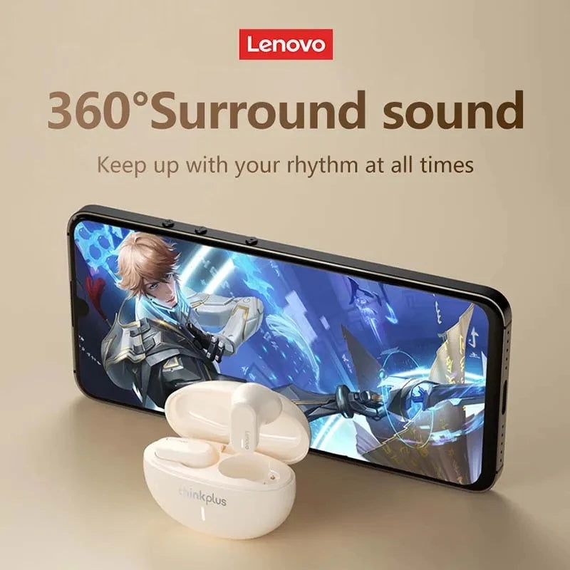 Auscultadores Bluetooth Lenovo LP19 originais TWS HIFI sem fios intra-auriculares auscultadores desportivos microfone duplo HD